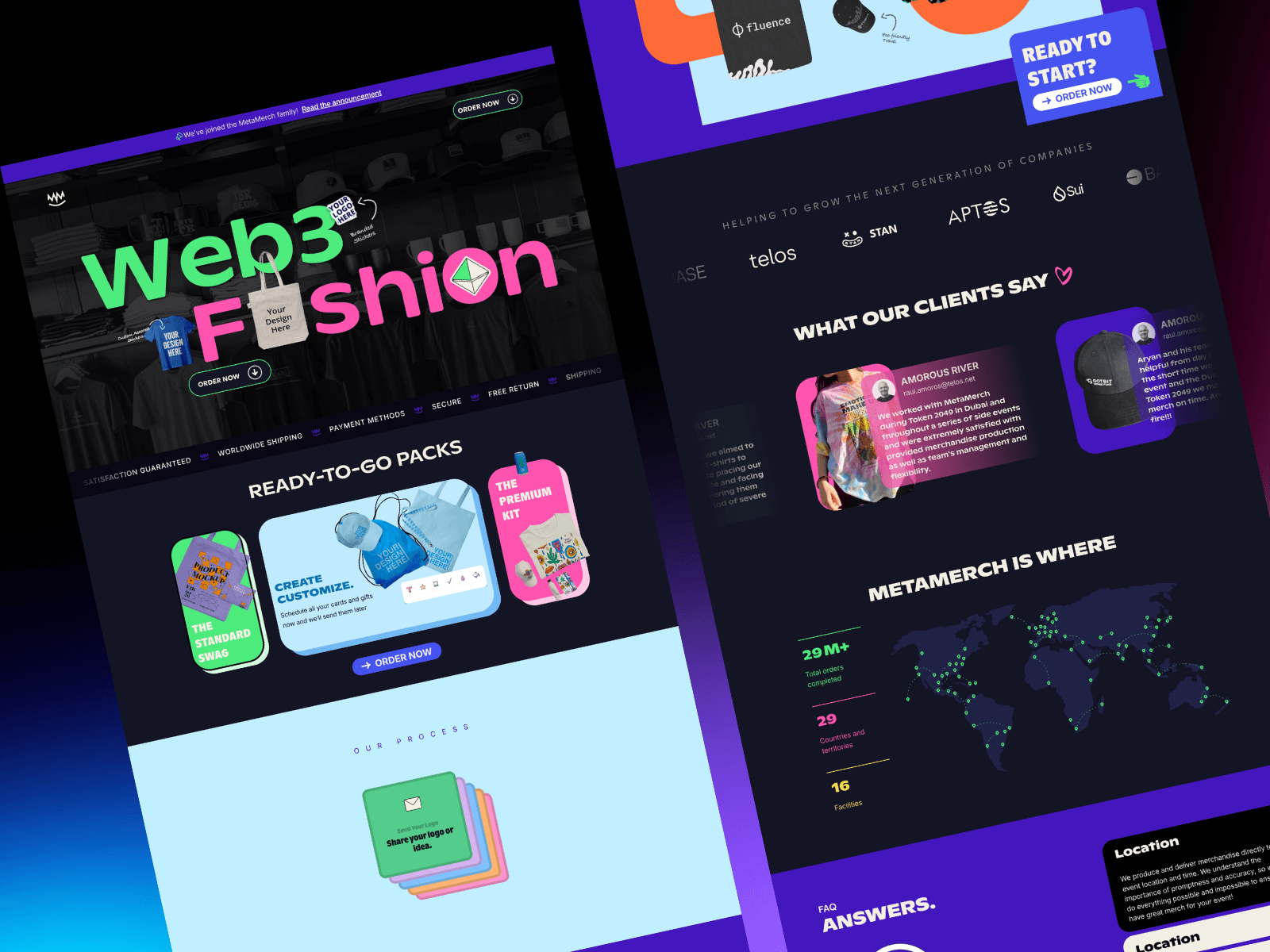 Web3 Fashion Landing Page